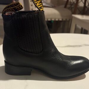 Black Leather Ankle Boots